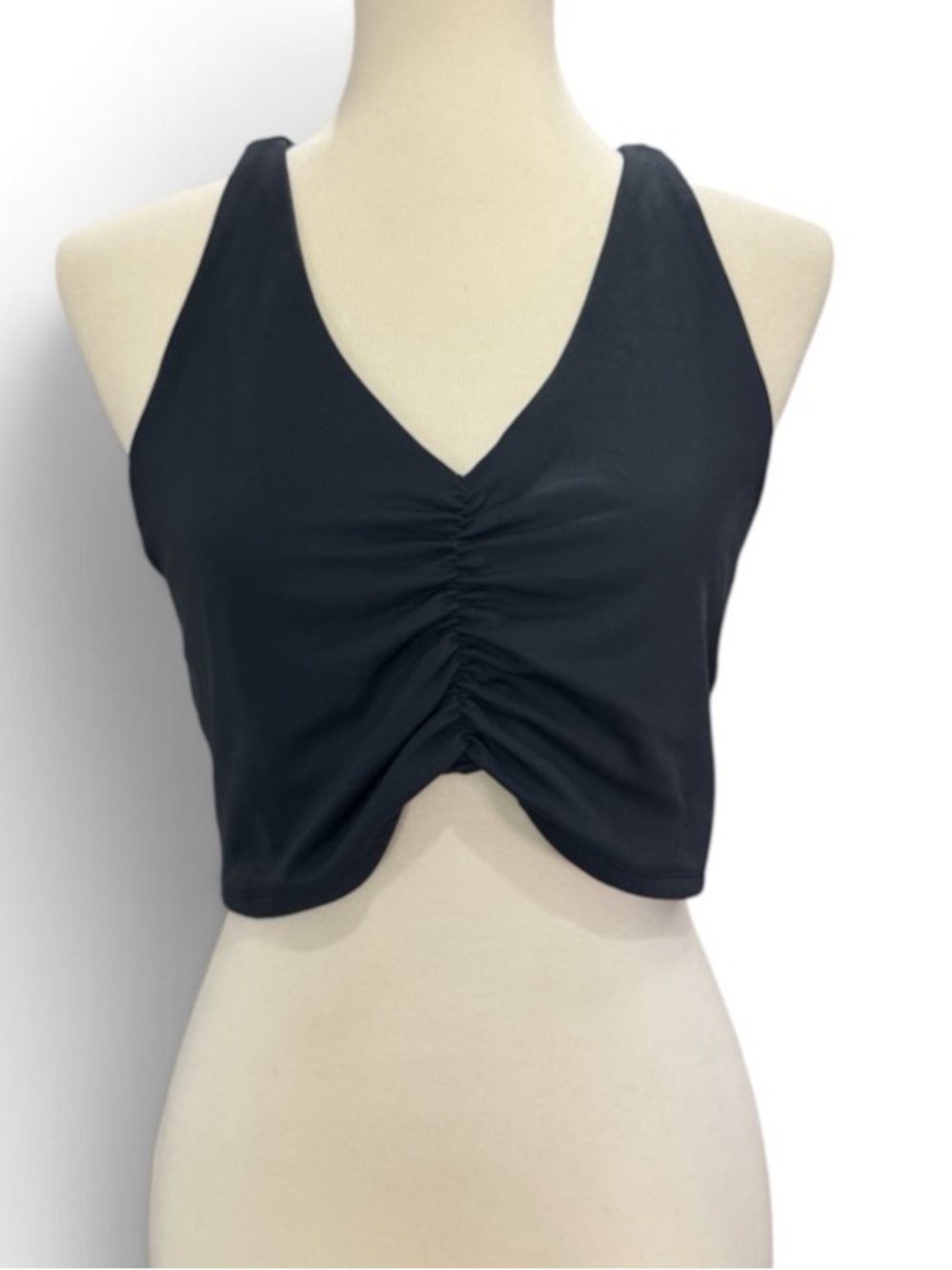 JoyLab Black Ruched V-Neck Bra #729
